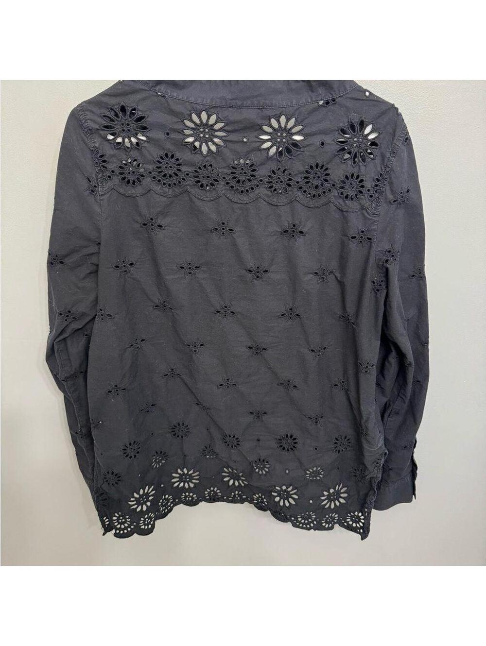 J.Crew Women's Black Blouse - Picture 2 of 3